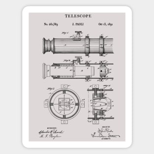 Vintage Nautical Telescope Patent 1891 Sticker